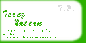 terez matern business card